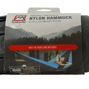 Avalanche Portable Parachute Nylon Hammock Ultra Light Black/Blue