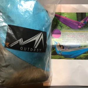 Outdrsy 210T nylon parachute hammock ultralight 118” X 78” 2 Person under 550lbs